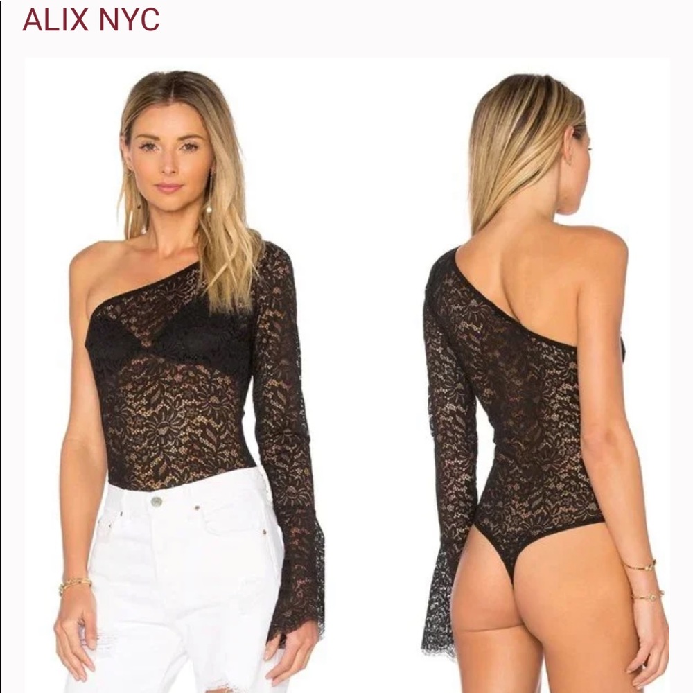 Alix Lace One-Shoulder Bodysuit 🖤